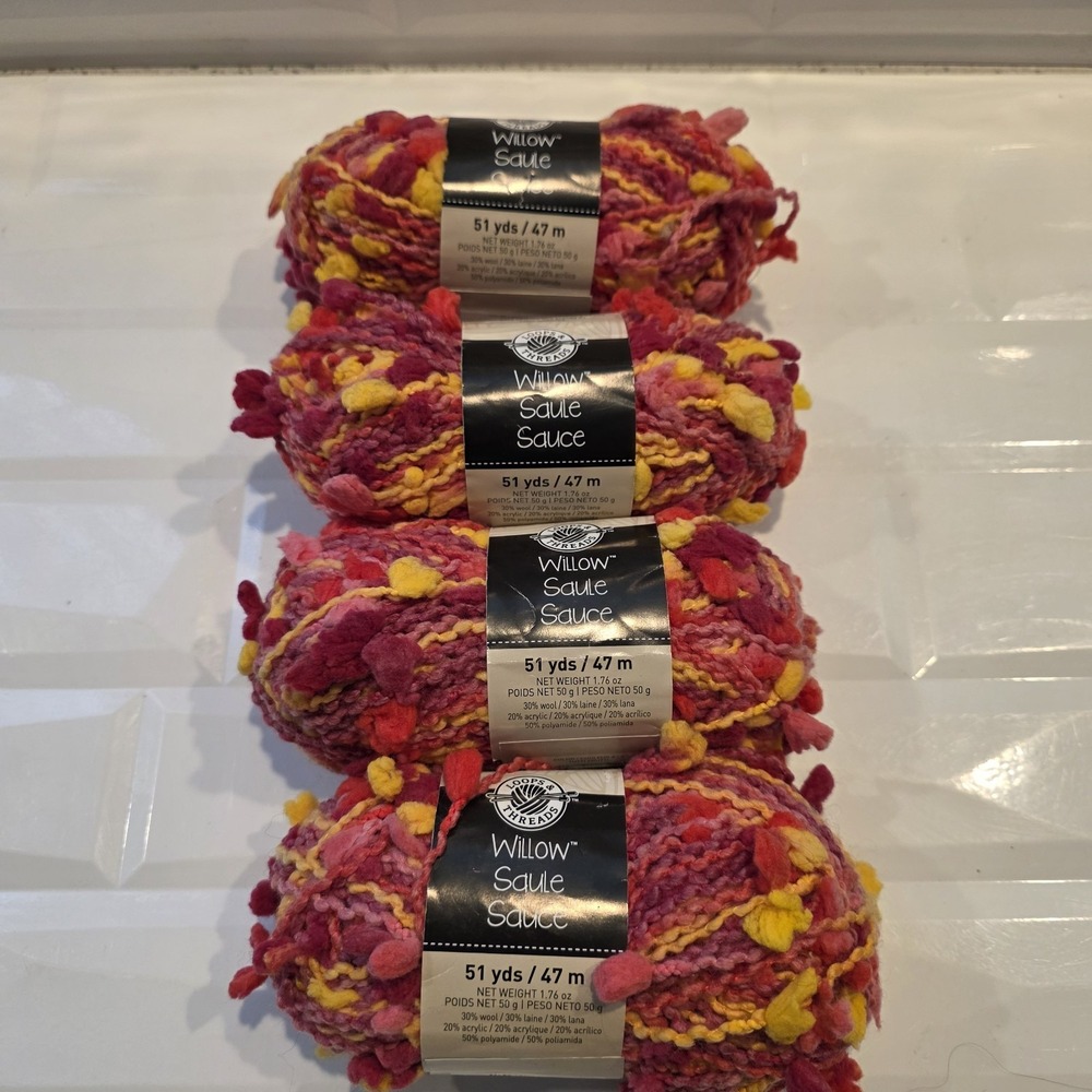 Willow Saule Sauce Tutti Frutti Yarn Lot of 4 Matching Dye 992 Discontinued